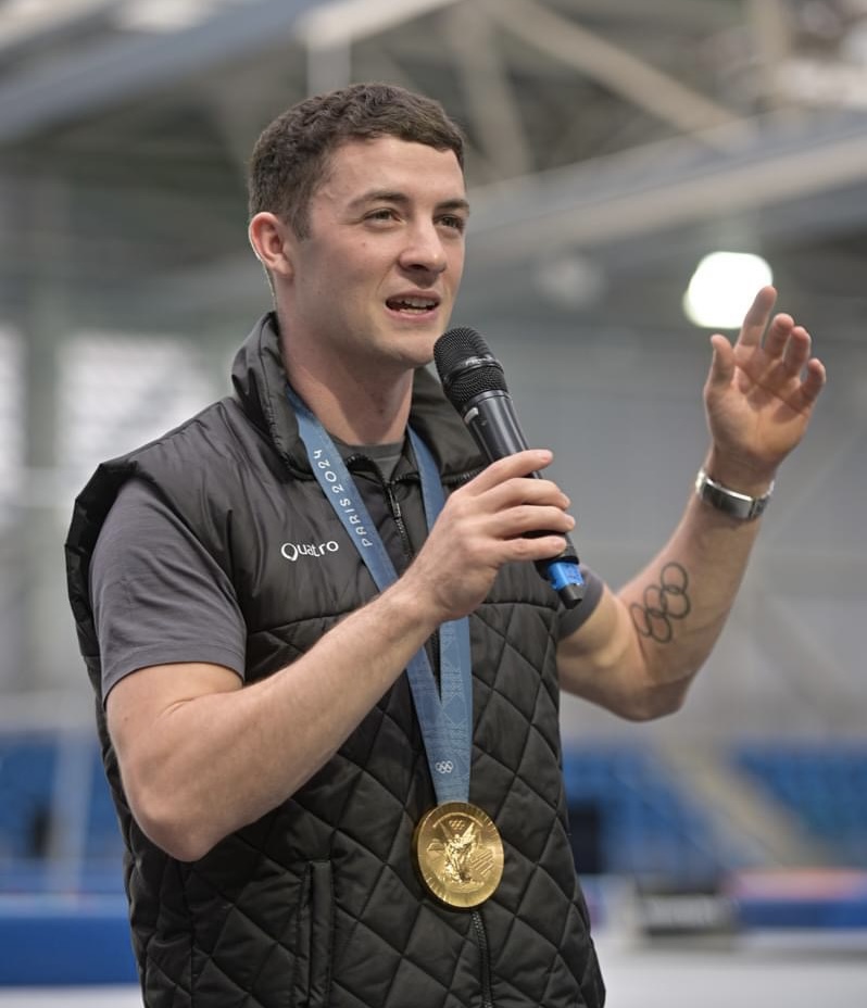 Rhys McClenaghan speaking